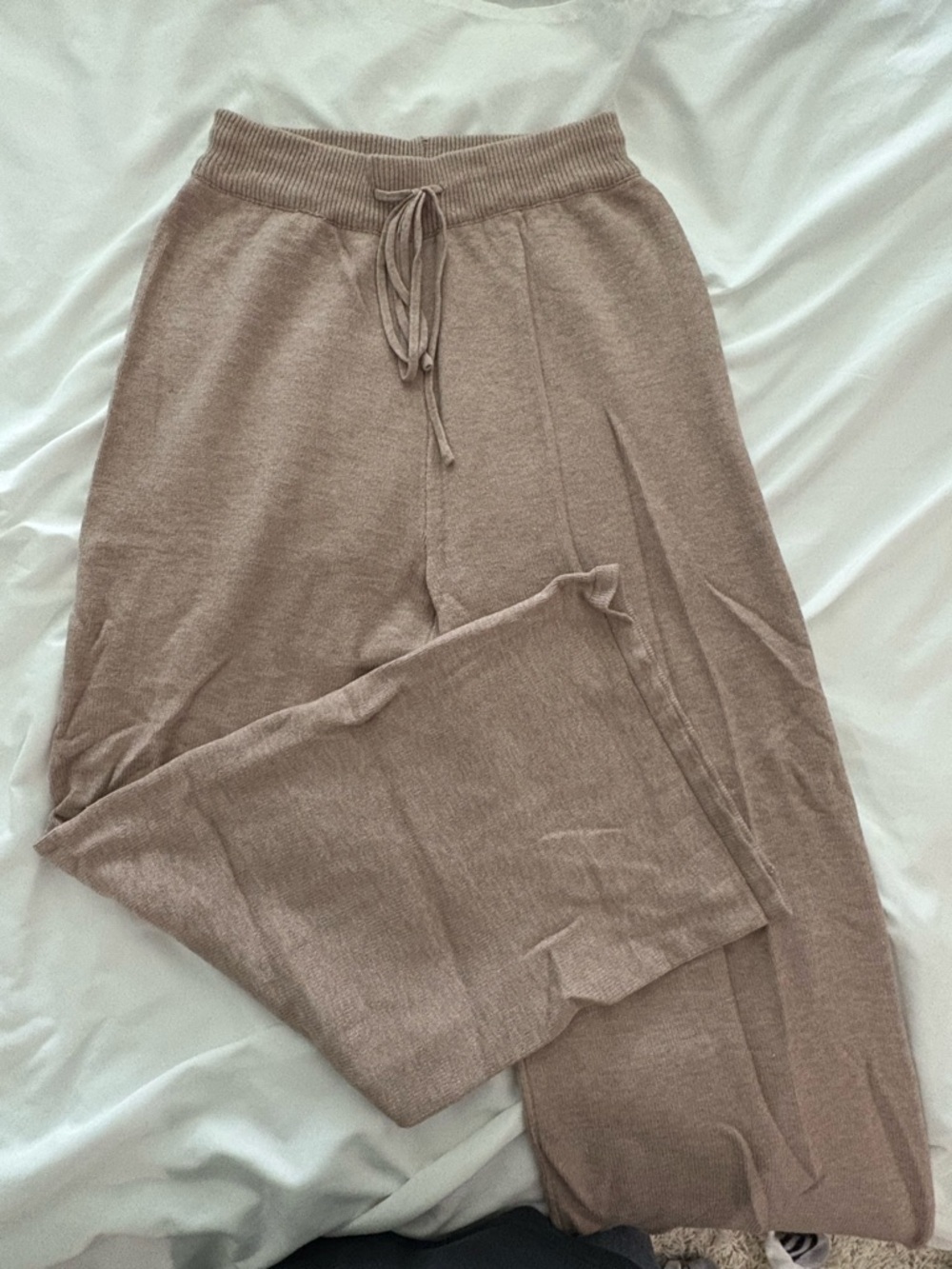 Women’s Cozy Knit Drawstring Lounge Pants - Mauve Taupe - WORN ONCE!!